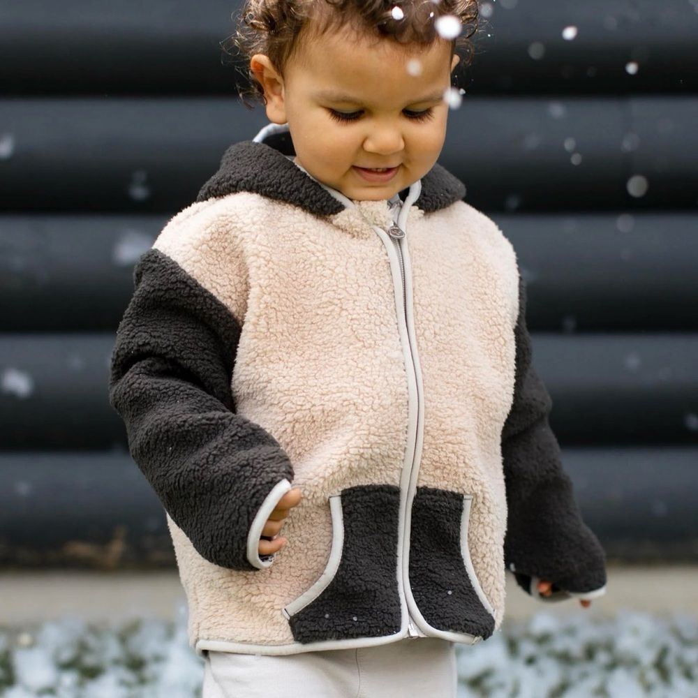 Burt’s Bees Baby Repreve® Sherpa Zip Front Jacket Beige 5T NWT